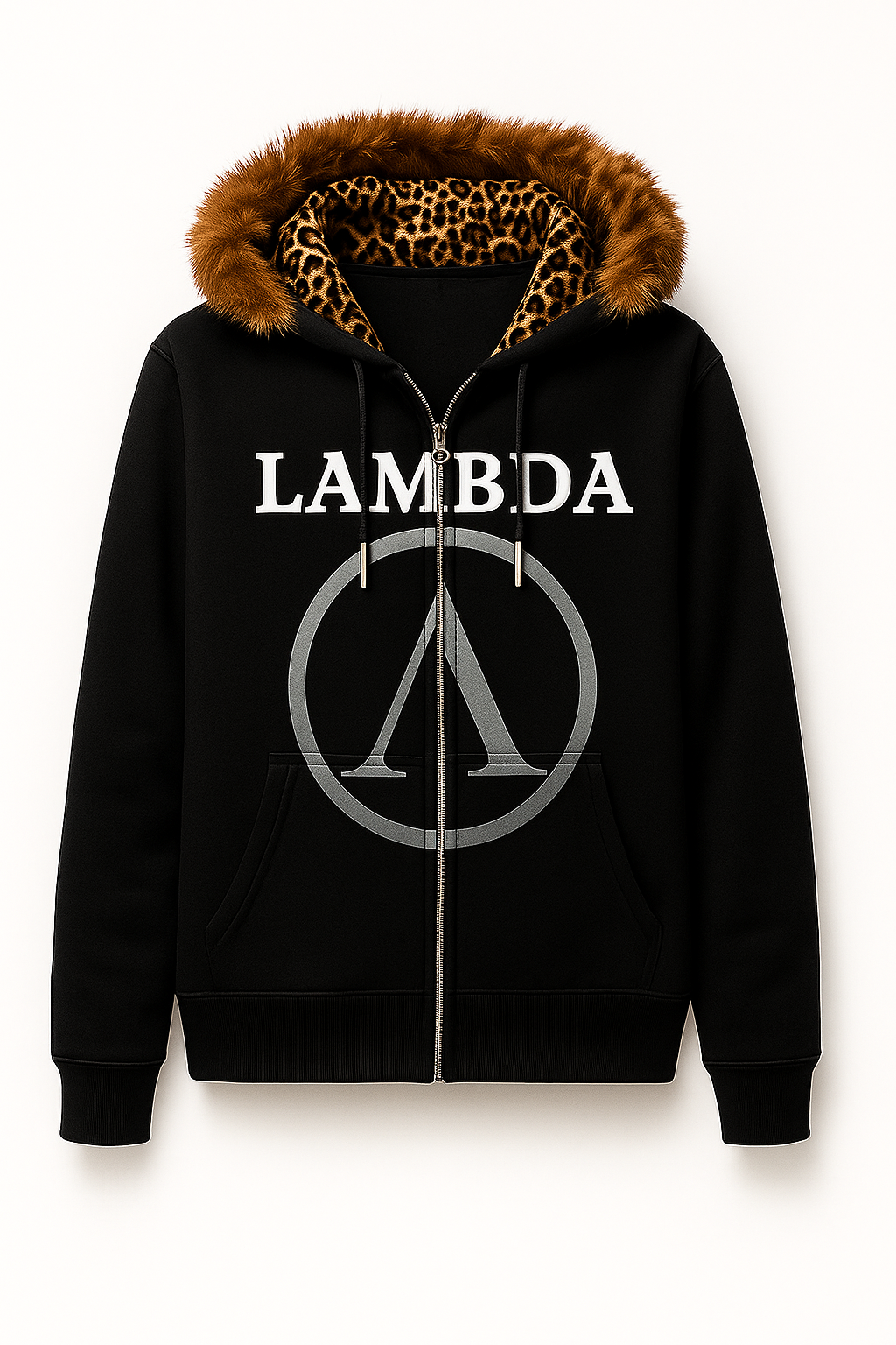 "PJKTLMDA" Graphic Zip-up Hoodie by Lambda