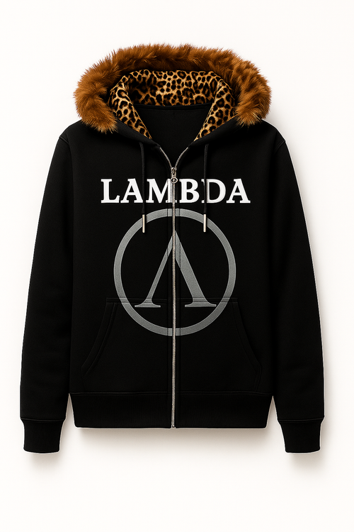 "PJKTLMDA" Graphic Zip-up Hoodie by Lambda
